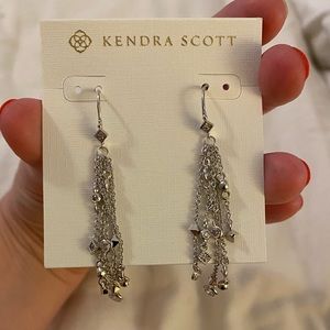 Kendra Scott multi strand silver earrings
